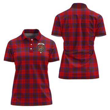 Leslie Modern Tartan Polo Shirt with Family Crest For Women