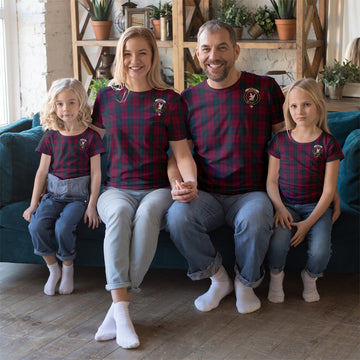 Lindsay Tartan T-Shirt with Family Crest