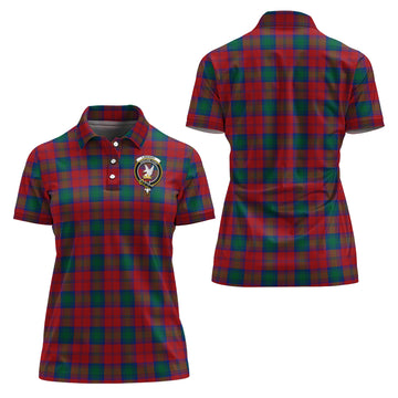 Lindsay Modern Tartan Polo Shirt with Family Crest For Women
