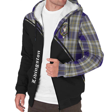 Livingston Dress Tartan Sherpa Hoodie with Family Crest Curve Style