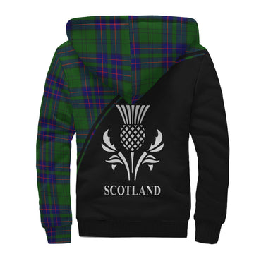 Lockhart Modern Tartan Sherpa Hoodie with Family Crest Curve Style