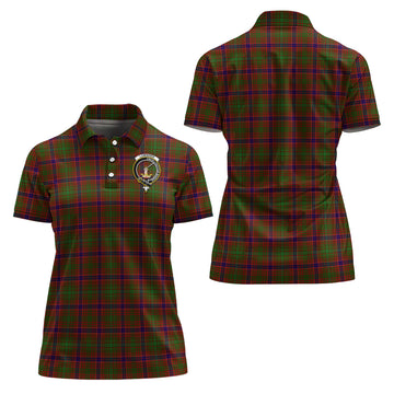 Lumsden Tartan Polo Shirt with Family Crest For Women