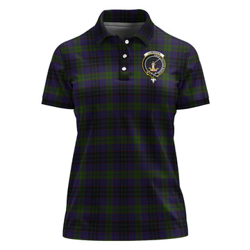 Lumsden Hunting Tartan Polo Shirt with Family Crest For Women