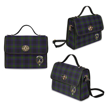 Lumsden Hunting Tartan Waterproof Canvas Bag with Family Crest