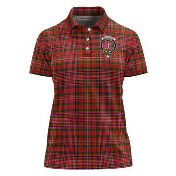 MacAlister Modern Tartan Polo Shirt with Family Crest For Women