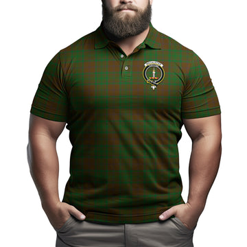 MacAlister of Glenbarr Hunting Tartan Men's Polo Shirt with Family Crest