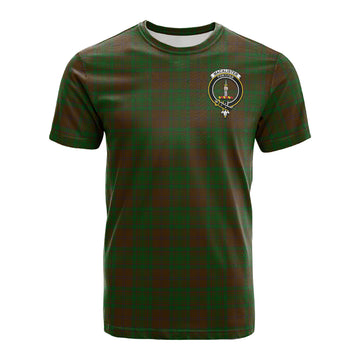 MacAlister of Glenbarr Hunting Tartan T-Shirt with Family Crest