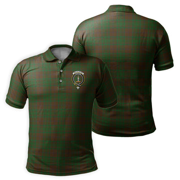 MacAlister of Glenbarr Hunting Tartan Men's Polo Shirt with Family Crest