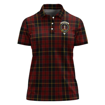 MacAlister of Skye Tartan Polo Shirt with Family Crest For Women
