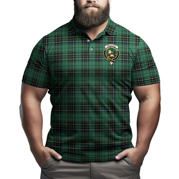 MacAlpin Ancient Tartan Men's Polo Shirt with Family Crest