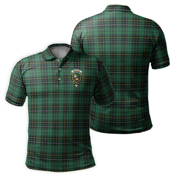 MacAlpin Ancient Tartan Men's Polo Shirt with Family Crest