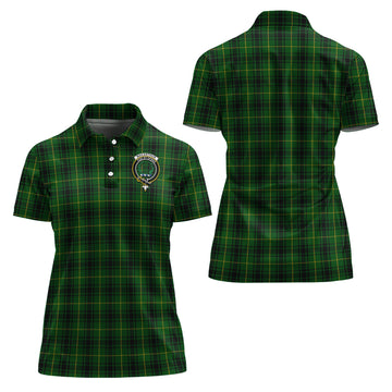 MacArthur Tartan Polo Shirt with Family Crest For Women