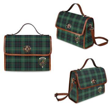MacAulay Hunting Ancient Tartan Waterproof Canvas Bag with Family Crest