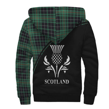 MacAulay Hunting Ancient Tartan Sherpa Hoodie with Family Crest Curve Style