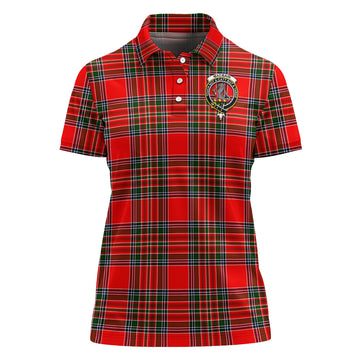 MacBain Tartan Polo Shirt with Family Crest For Women