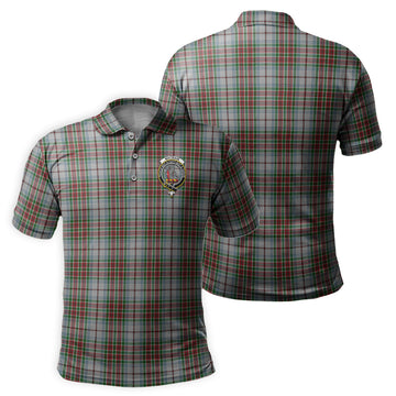MacBain Dress Tartan Men's Polo Shirt with Family Crest