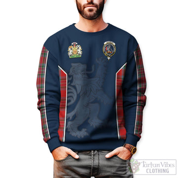 MacBean Tartan Sweater with Family Crest and Lion Rampant Vibes Sport Style