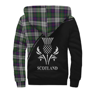MacCallum Dress Tartan Sherpa Hoodie with Family Crest Curve Style