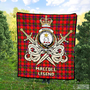 MacColl Modern Tartan Quilt with Clan Crest and the Golden Sword of Courageous Legacy