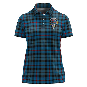 MacCorquodale Tartan Polo Shirt with Family Crest For Women