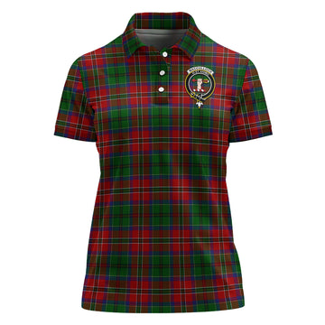 MacCulloch Tartan Polo Shirt with Family Crest For Women