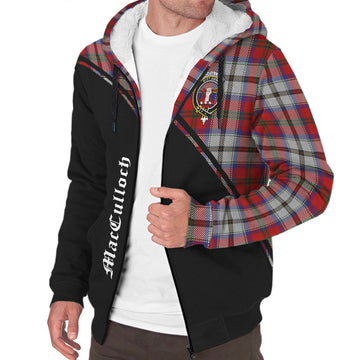 MacCulloch Dress Tartan Sherpa Hoodie with Family Crest Curve Style