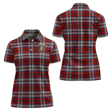 MacCulloch Dress Tartan Polo Shirt with Family Crest For Women
