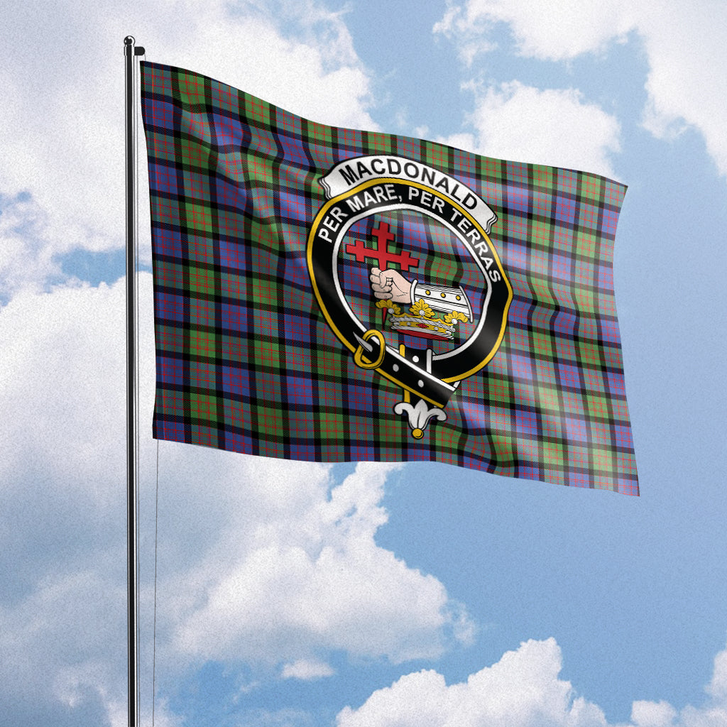 macdonald-ancient-tartan-flag-with-family-crest
