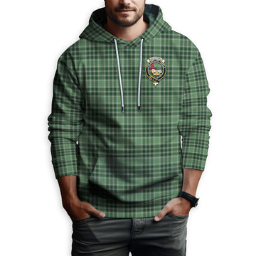MacDonald Lord of the Isles Hunting Tartan Hoodie with Family Crest