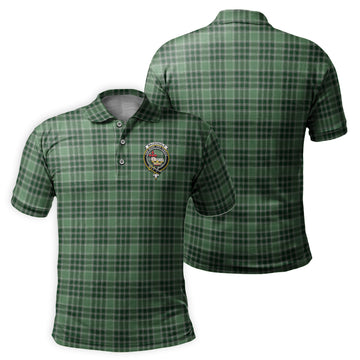 MacDonald Lord of the Isles Hunting Tartan Men's Polo Shirt with Family Crest