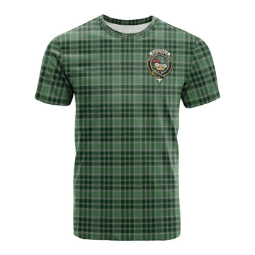 MacDonald Lord of the Isles Hunting Tartan T-Shirt with Family Crest