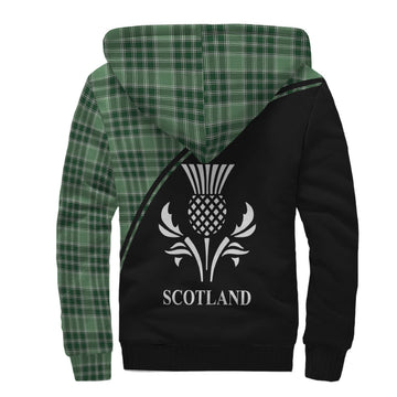 MacDonald Lord of the Isles Hunting Tartan Sherpa Hoodie with Family Crest Curve Style