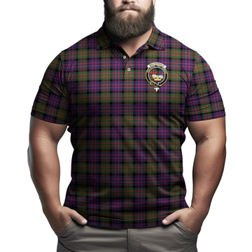 MacDonald Modern Tartan Men's Polo Shirt with Family Crest