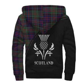 MacDonald of Clan Ranald Tartan Sherpa Hoodie with Family Crest Curve Style