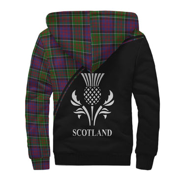 MacDonald of Clan Ranald Modern Tartan Sherpa Hoodie with Family Crest Curve Style