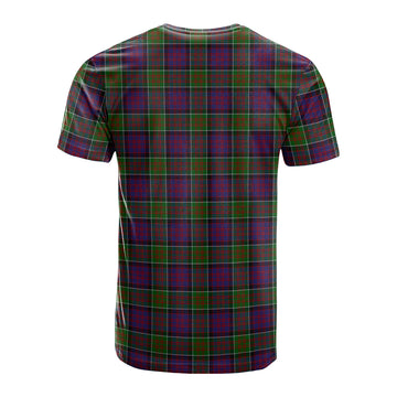 MacDonald of Clan Ranald Modern Tartan T-Shirt with Family Crest