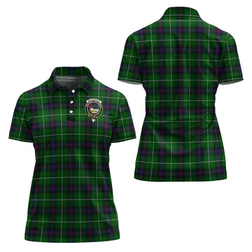 MacDonald of The Isles Tartan Polo Shirt with Family Crest For Women