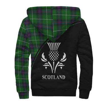 MacDonald of The Isles Tartan Sherpa Hoodie with Family Crest Curve Style
