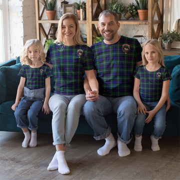 MacDonald of the Isles Hunting Modern Tartan T-Shirt with Family Crest