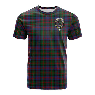 MacDonell of Glengarry Tartan T-Shirt with Family Crest
