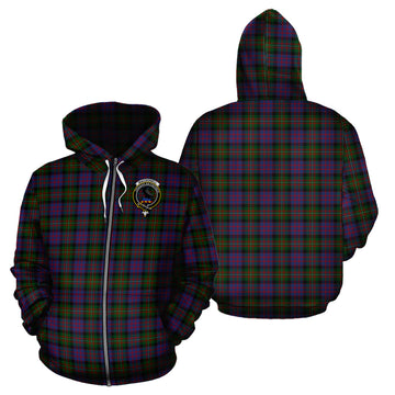 MacDonell of Glengarry Tartan Hoodie with Family Crest