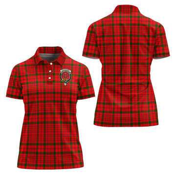 MacDonell of Keppoch Modern Tartan Polo Shirt with Family Crest For Women