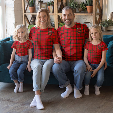 MacDonell of Keppoch Modern Tartan T-Shirt with Family Crest