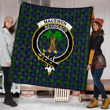 MacEwen Tartan Quilt with Family Crest
