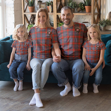 MacFarlane Ancient Tartan T-Shirt with Family Crest