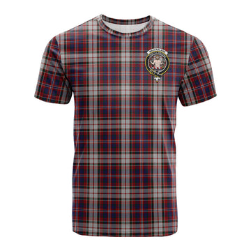 MacFarlane Dress Tartan T-Shirt with Family Crest