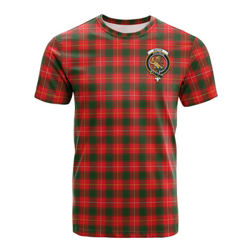 MacFie Modern Tartan T-Shirt with Family Crest