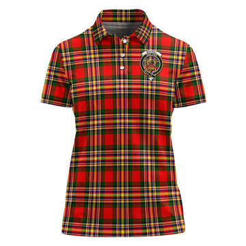 MacGill Modern Tartan Polo Shirt with Family Crest For Women