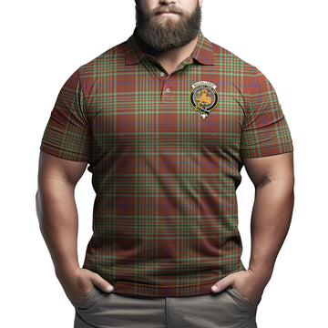 MacGillivray Hunting Ancient Tartan Men's Polo Shirt with Family Crest