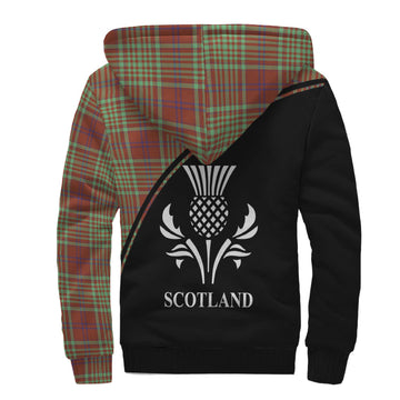 MacGillivray Hunting Ancient Tartan Sherpa Hoodie with Family Crest Curve Style